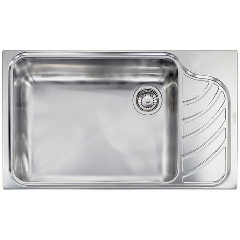 Lavello EUREKA 86x51 1 vasca sinistra+ gocciolatoio ACCIAIO INOX