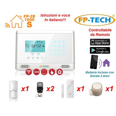 ANTIFURTO ALLARME TOUCH SCREEN CASA KIT COMBINATORE GSM WIRELESS SENZA FILI APP - S