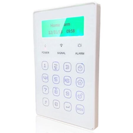 TASTIERA WIRELESS LCD TOUCH MONITOR STATO ALLARME ATTIVAZIONE ANTIFURTO CASA GSM