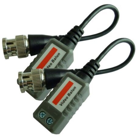 KIT COPPIA ADATTATORI BALUN PER VIDEOSORVEGLIANZA E TELECAMERE HD SU CAVO DI RETE UTP