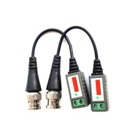 KIT COPPIA ADATTATORI BALUN PER VIDEOSORVEGLIANZA E TELECAMERE HD SU CAVO DI RETE UTP