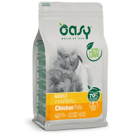 Oasy Hairball per Gatto Adult da 1,5 Kg