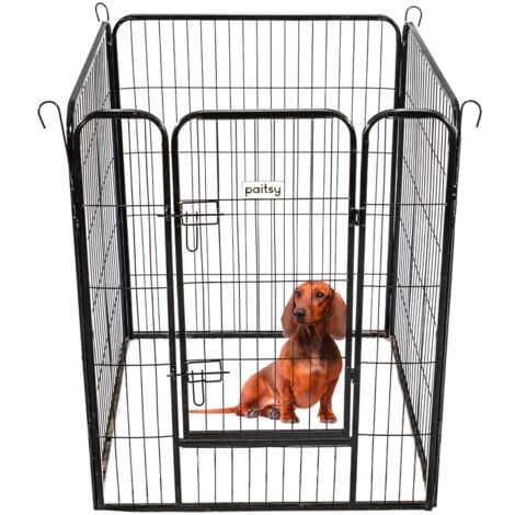 Recinto per cani, cuccioli e conigli GARDEO80x100x4, 4 pannelli 80X100cm, 0,64M2, modulabile, per interni ed esterni, pieghevole, garanzia 5 anni, Paitsy