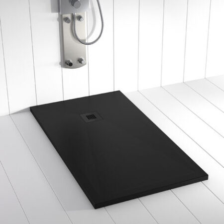 Piatto doccia in Resina PLES Nero ANTISCIVOLO (grille coloure) - 70x80 cm - Griglia + Valvola GRATIS