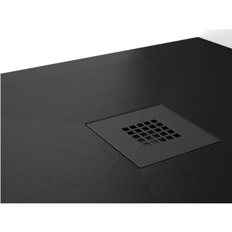 Piatto doccia in Resina PLES Nero ANTISCIVOLO (grille coloure) - 70x80 cm - Griglia + Valvola GRATIS