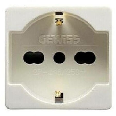 Gewiss system presa schuko 2p+t 16a colore bianco gw20246