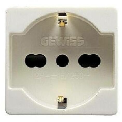 Gewiss system presa schuko 2p+t 16a colore bianco gw20246