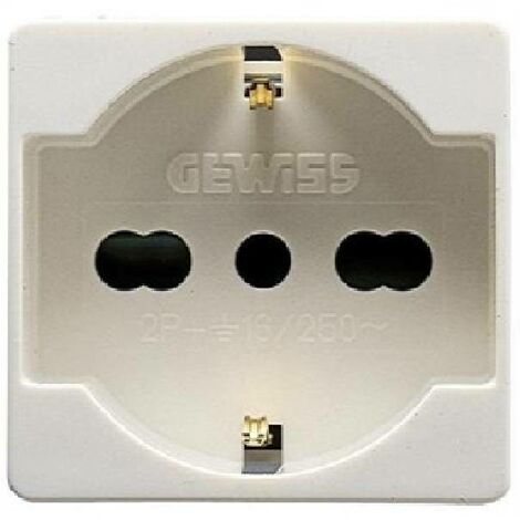 Gewiss system presa schuko 2p+t 16a colore bianco gw20246