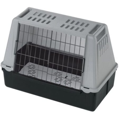 atlas car mini trasportino d'auto per cani 72 x 41 x h 51 cm grigio - ferplast.