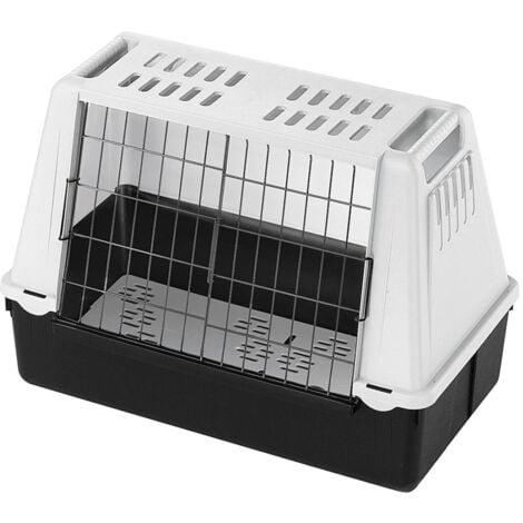 atlas car mini trasportino d'auto per cani 72 x 41 x h 51 cm grigio - ferplast.