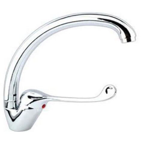 RUBINETTO LAVELLO CUCINA CANNA ALTA ANTICO MISCELATORE LAVANDINO CROMATO JH-5035