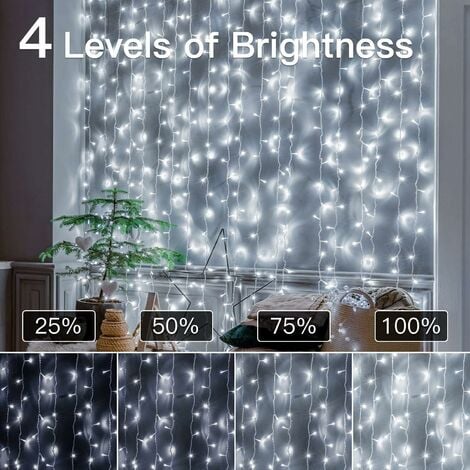 Stringa natalizia a LED 100M 1000 LED IP44 Impermeabile con telecomando 8 modalità Decorazione per feste per matrimoni natalizi Bianco freddo