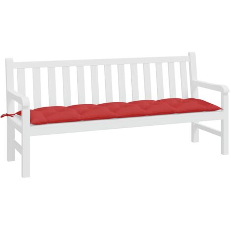Cuscino per Panca Rosso 180x50x7 cm in Tessuto Oxford