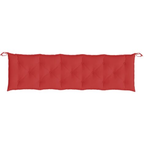 Cuscino per Panca Rosso 180x50x7 cm in Tessuto Oxford