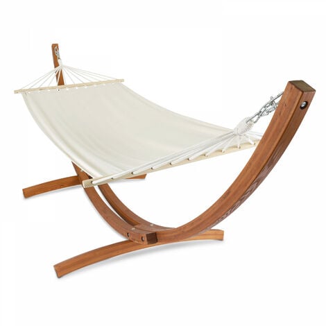 Amaca su supporto in legno bianco