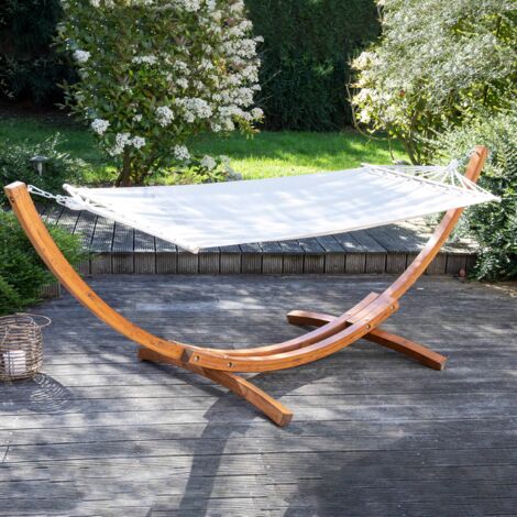 Amaca su supporto in legno bianco