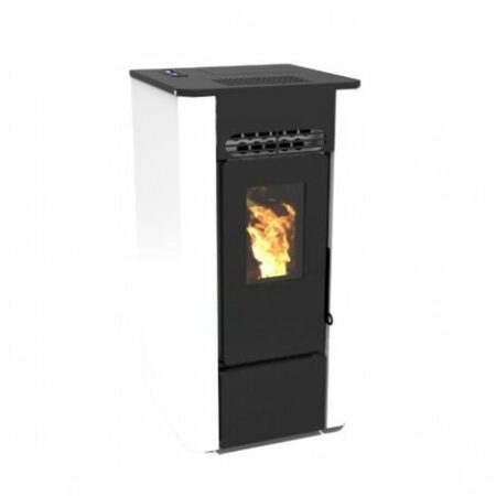 Stufa a pellet ventilata bianca Dalia da 8,10 kw