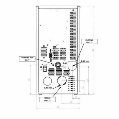 Stufa a pellet ventilata bianca Dalia da 8,10 kw