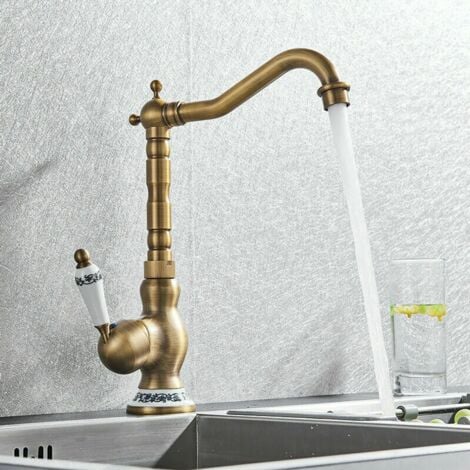 Rubinetto miscelatore da cucina vintage retrò, miscelatore monocomando, rubinetto da bagno da cucina