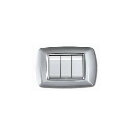 Placca Mylife 3 Mod. Alluminio Chiaro ( ELETTROCANALI cod. ECL2983AC )