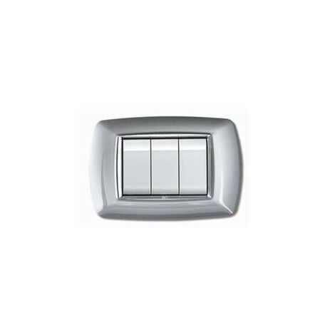 Placca Mylife 3 Mod. Alluminio Chiaro ( ELETTROCANALI cod. ECL2983AC )