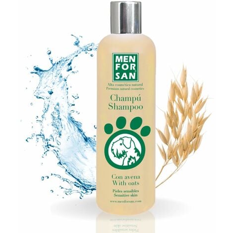 MENFORSAN Shampoo per Cani con Avena  Azione Addolcente e Lenitiva  Per Pelli Sensibili e Delicate  Avena 100% Naturale  Fragranza Dolce  1L