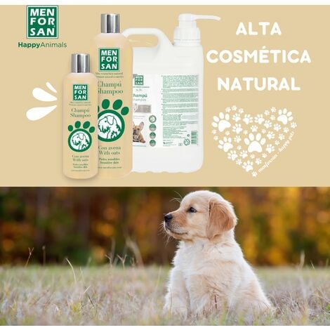 MENFORSAN Shampoo per Cani con Avena  Azione Addolcente e Lenitiva  Per Pelli Sensibili e Delicate  Avena 100% Naturale  Fragranza Dolce  1L