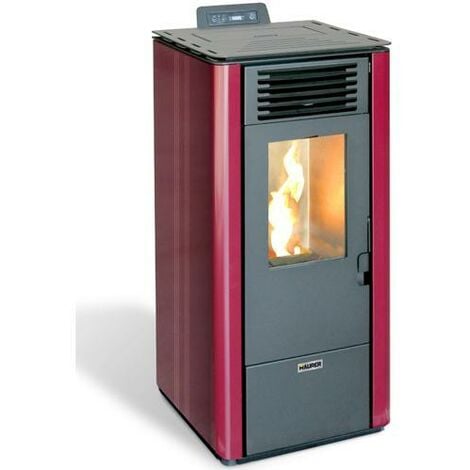 STUFA PELLET 9,7KW MAURER "MODELLO 12B" BORDEAUX