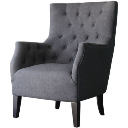 Poltrona scandinava "Duchesse" in tessuto - grigio