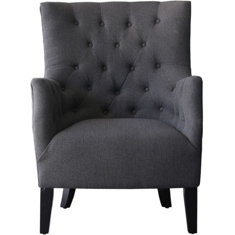 Poltrona scandinava "Duchesse" in tessuto - grigio