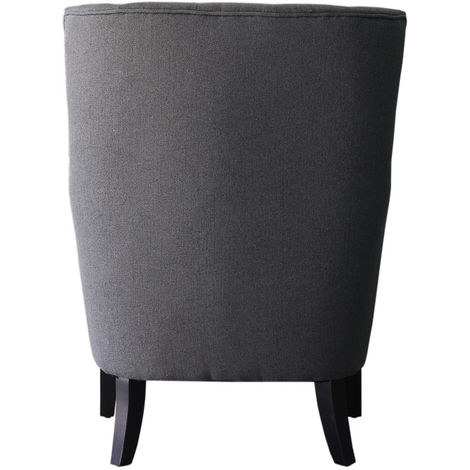 Poltrona scandinava "Duchesse" in tessuto - grigio