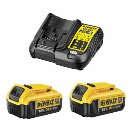 Power Set DeWALT (2 x 18V 4,0 Ah + DCB107)