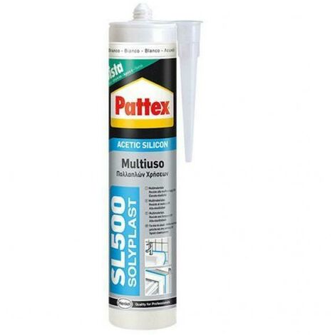Sigillante trasparente multiuso in silicone acetico Solyplast da 300 ml,- Pattex.