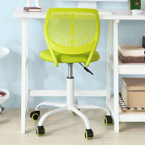 SoBuy Sedia girevoli per scrivania Sedia cameretta Altezza 46-58cm Verde FST64-GR