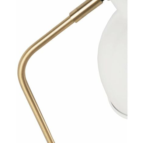 QAZQA Lampada da lavoro milou - Moderno - Acciaio - Bianco/Bronzo - Tondo Max. 1 x Watt