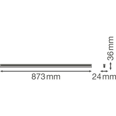 Apparecchio LED lineare "Compact" Ledvance 15W 1500Lm 3000K 140º IP20