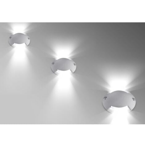 Faretto led calpestabile century pavi 0.80w 3000k argento brillantato - pavi2l-087030