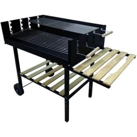 barbecue a carbonella sandrigarden "vigor circe" con ruote 123x59x86 cm