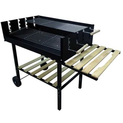 barbecue a carbonella sandrigarden "vigor circe" con ruote 123x59x86 cm