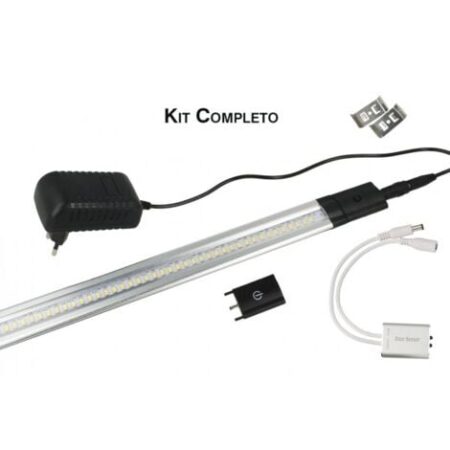 Kit Barra Led Con Sensore Door Apertura Anta 50cm Luce Calda Alimentatore Compreso Per Cucina Sottopensile Mobile ect.