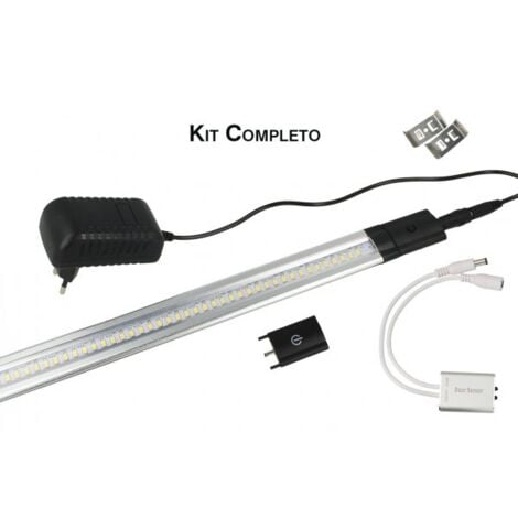 Kit Barra Led Con Sensore Door Apertura Anta 50cm Luce Calda Alimentatore Compreso Per Cucina Sottopensile Mobile ect.