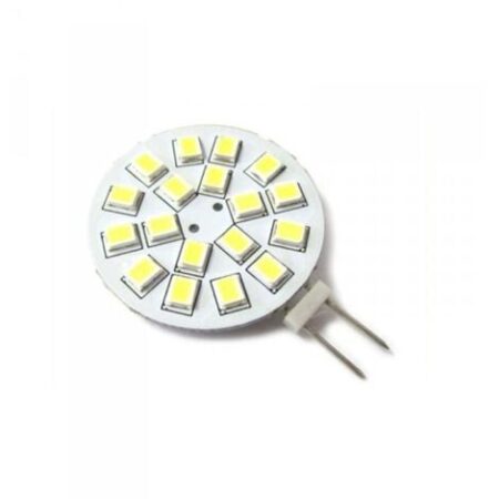 Lampadina LED G4 Bispina 10V-30V DC AC 3W 12V e 24V Bianco Caldo 3000K 18 SMD 2835