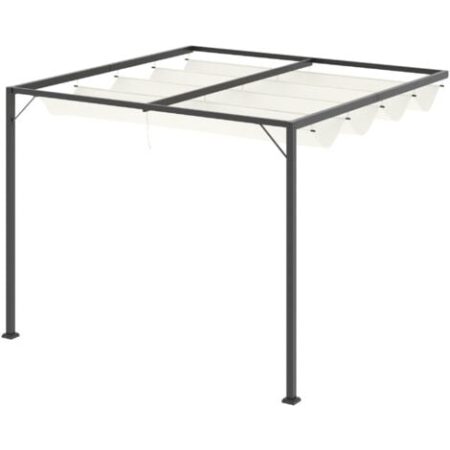 Outsunny Gazebo Pergola da Giardino in Metallo con Tetto Scorrevole 3m