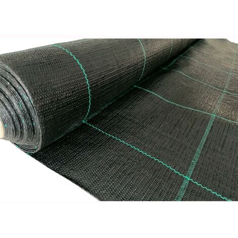 Telo Per pacciamatura Nero 1,65x10 mt 100gr/mq anti erbacce Anti UV Permeabile