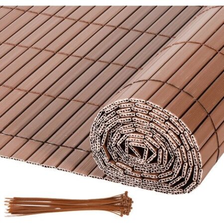 Hengda Schermo privacy in PVC. recinzione privacy in PVC Protezione della visibilità Resistente ai raggi UV e alle intemperie.Marrone 140x400cm