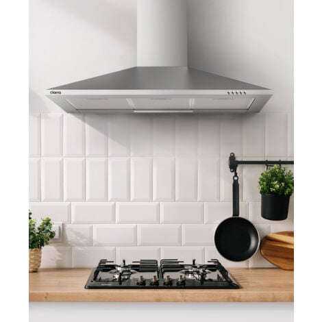 CIARRA A++ Cappa Aspirante 90cm 370 m3/h 3 Velocità  Evacuazione o Riciclaggio Acciaio Inox-201SS90
