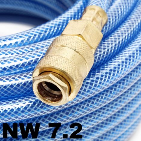 Wiltec Tubo PVC aria compressa 10m per compressore attacco a innesto rapido