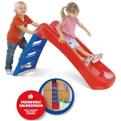 Scivolo per Bambini Pieghevole 3 Gradini in Plastica Scaletta Giardino Esterno