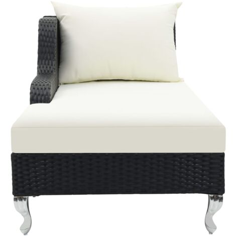 Furniture Limited - Lettino Prendisole con Cuscino in Polyrattan