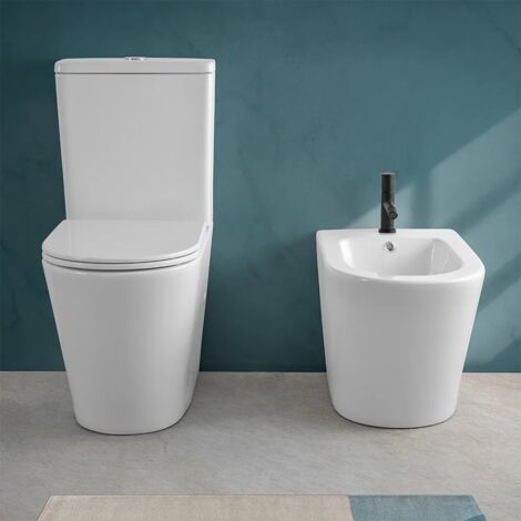 Sanitari filomuro monoblocco senza brida con scarico universale Klan